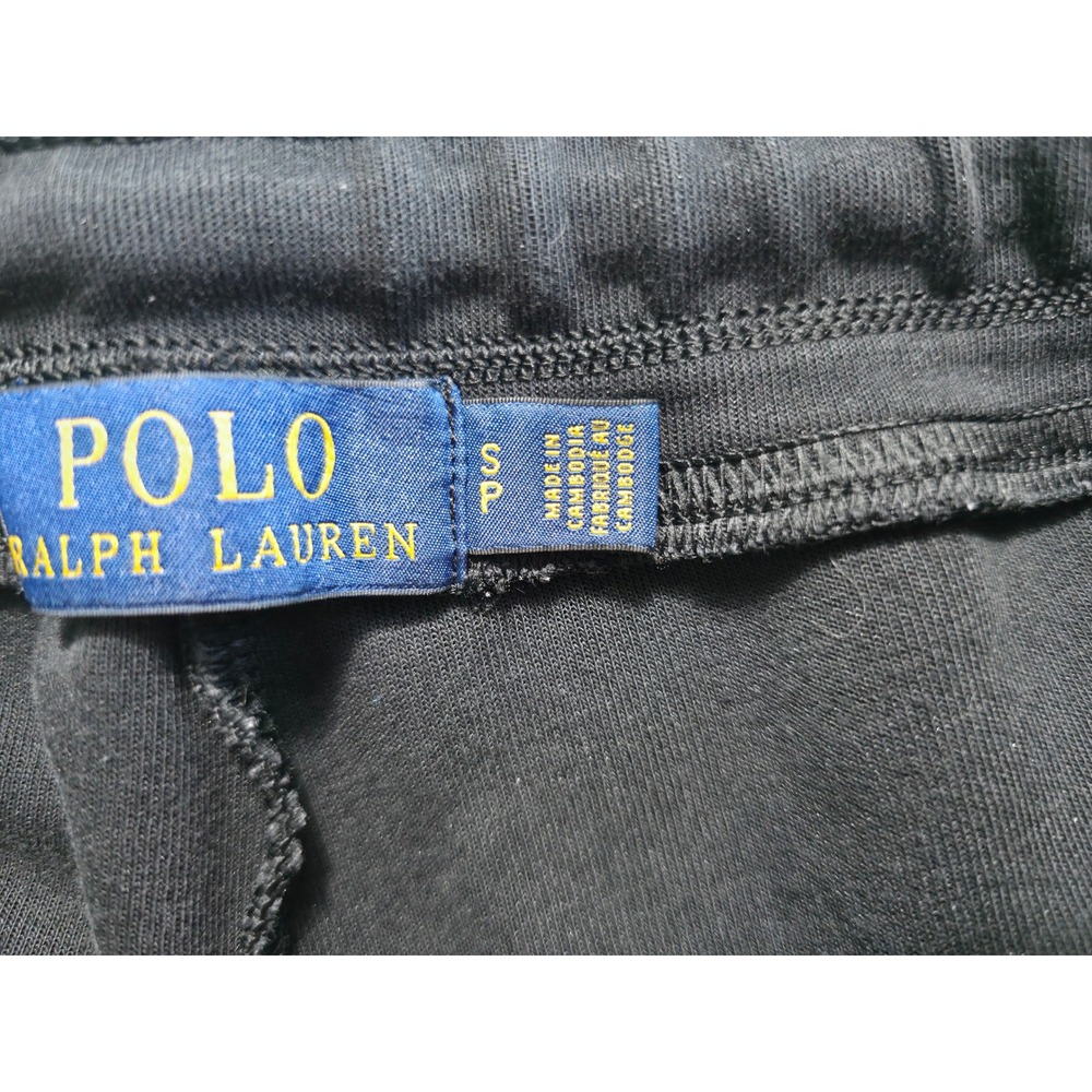 Polo Ralph Lauren Mens Black Fleece Shorts Pony Logo Y2K Size S - Picture 10 of 16